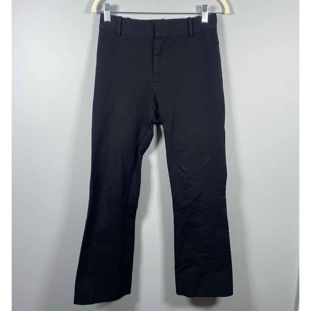 Frame Black Noir Le Crop Mini Boot Trouser Cropped High Rise Flare Pants Women 2